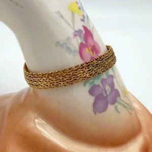 Veronese Herringbone Italian Signed 925 Sterling Silver Bracelet Foldover Clasp